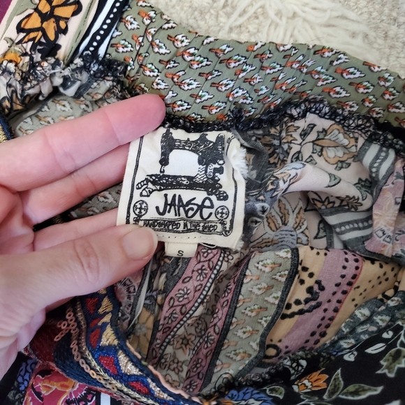 JAASE Boho Wide Leg Palazzo Patchwork Pants - Picture 5 of 8